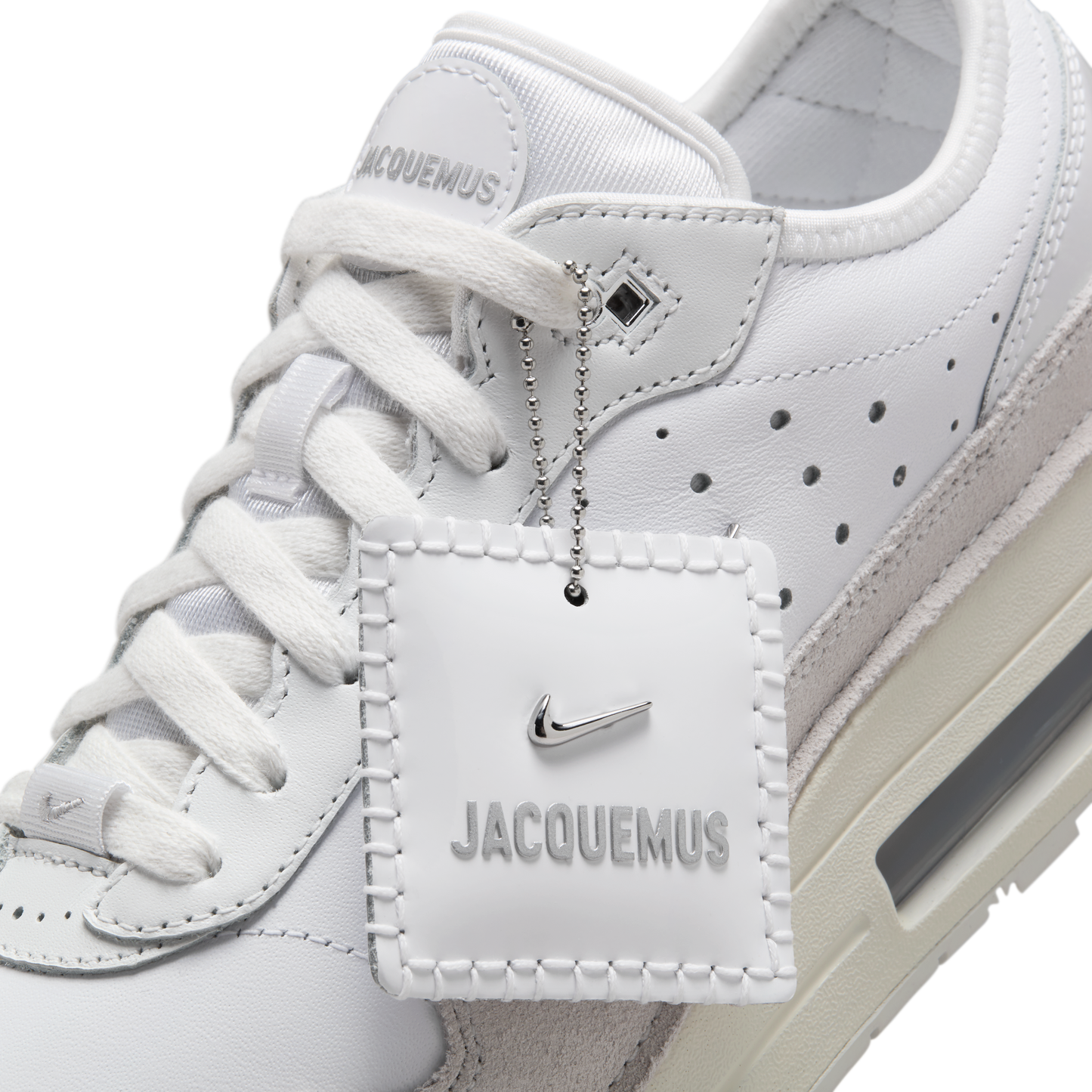 JACQUEMUS X NIKE AIR MAX 1 SP 'SUMMIT WHITE' - SUMMIT WHITE/METALLIC SILVER/SAIL