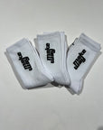 Makeway Crew Socks 3-Pack - White
