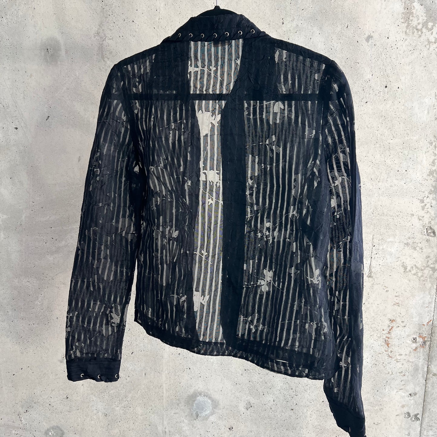 vintage sheer lace up top