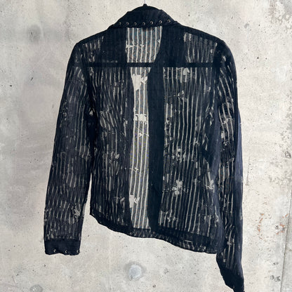 vintage sheer lace up top