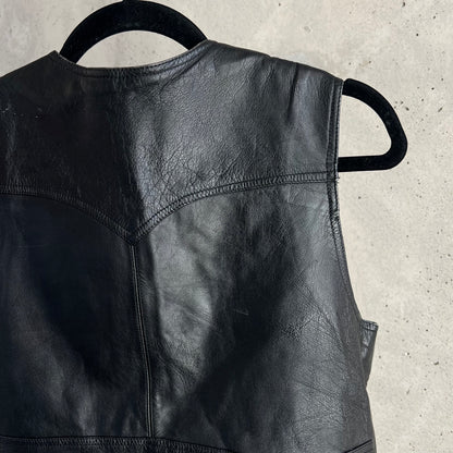 vintage leather vest