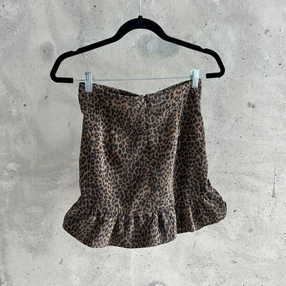 Vintage Leopard Print Skirt