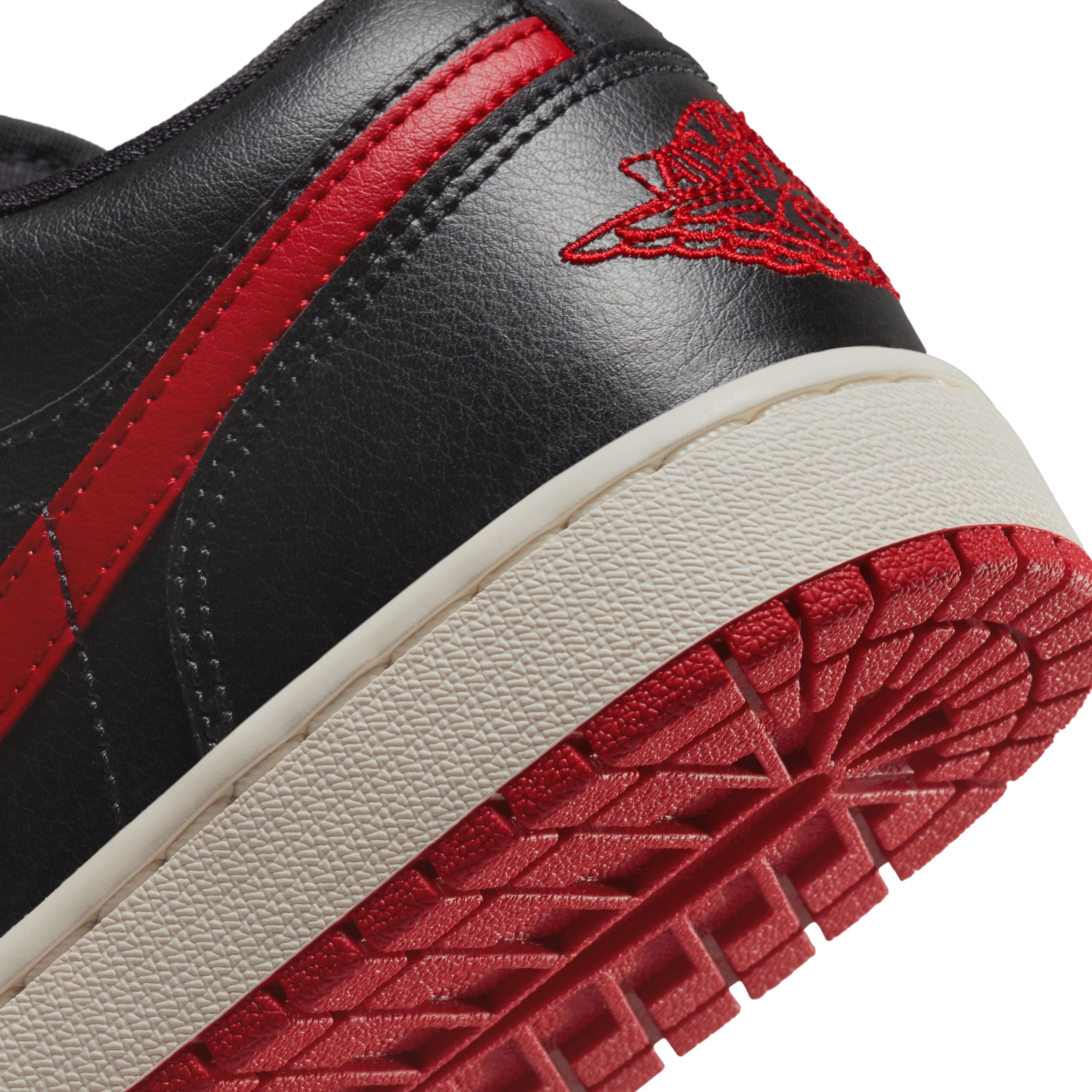 Jordan 1 Low - &quot;Bred&quot; - Black/Gym Red/Sail
