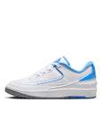 Jordan 2 Retro Low (GS) - 'UNC' - White/University Blue/Cement Grey