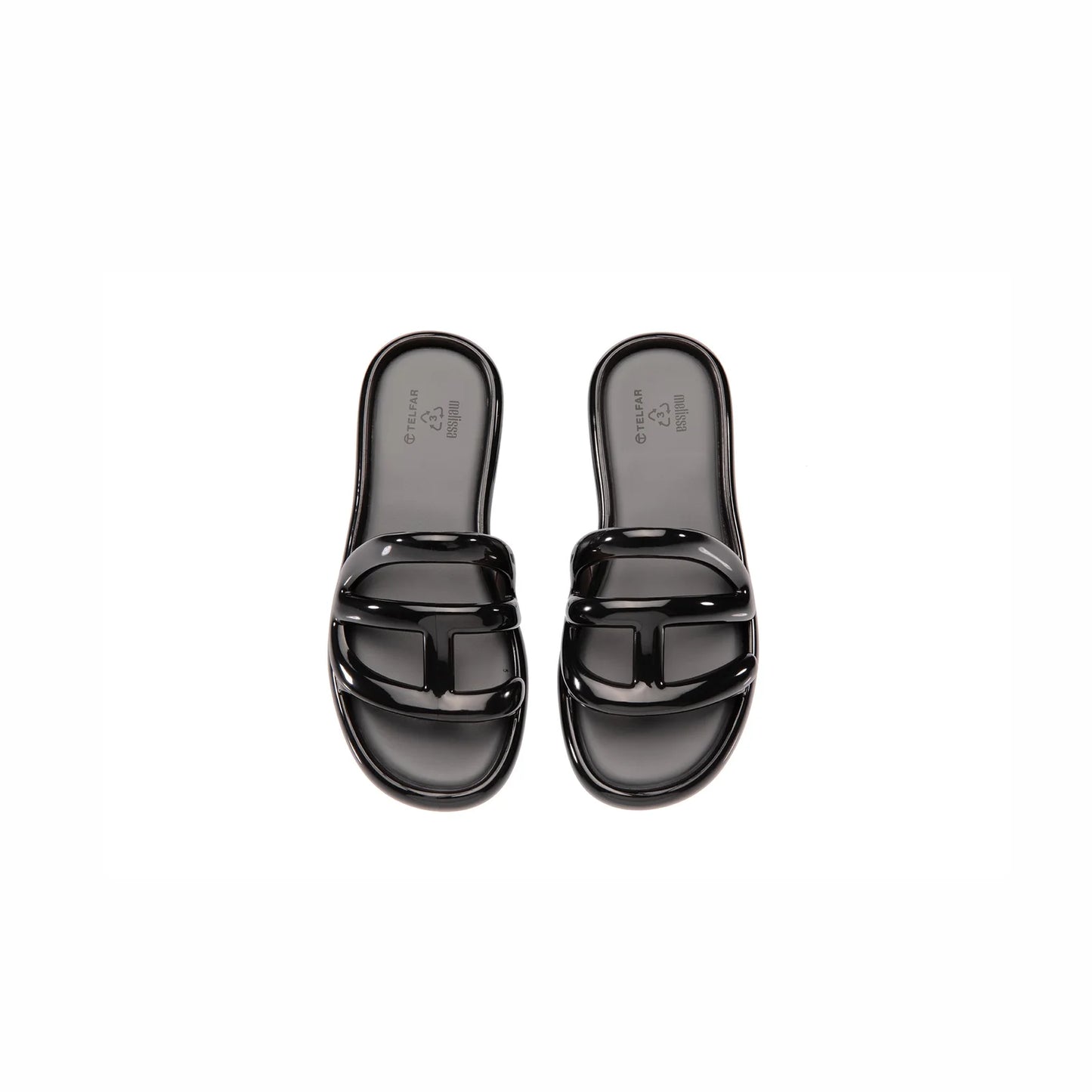 Melissa x Telfar Jelly Slide - Clear Black