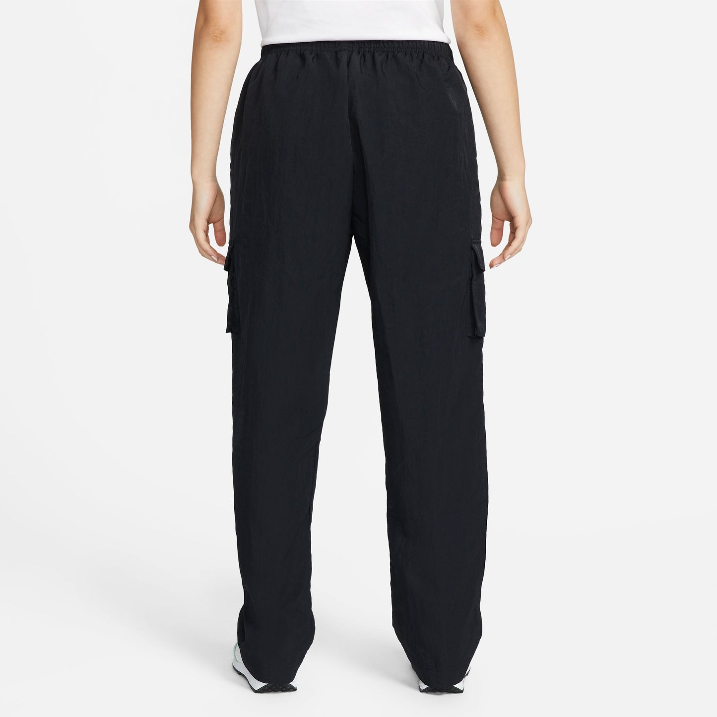 NSW Essential High-Rise Woven Cargo Pants - Black/White