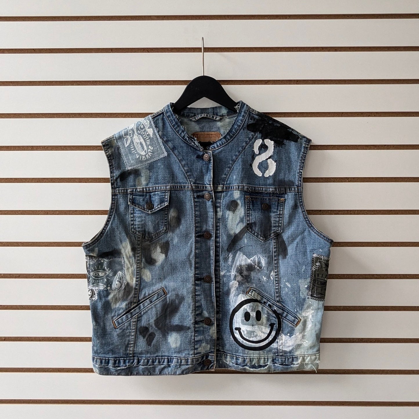 Patched Up Denim Vest