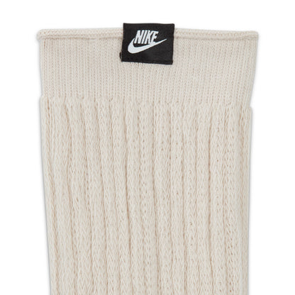 Slouchy Cushioned Crew Socks - Light Bone