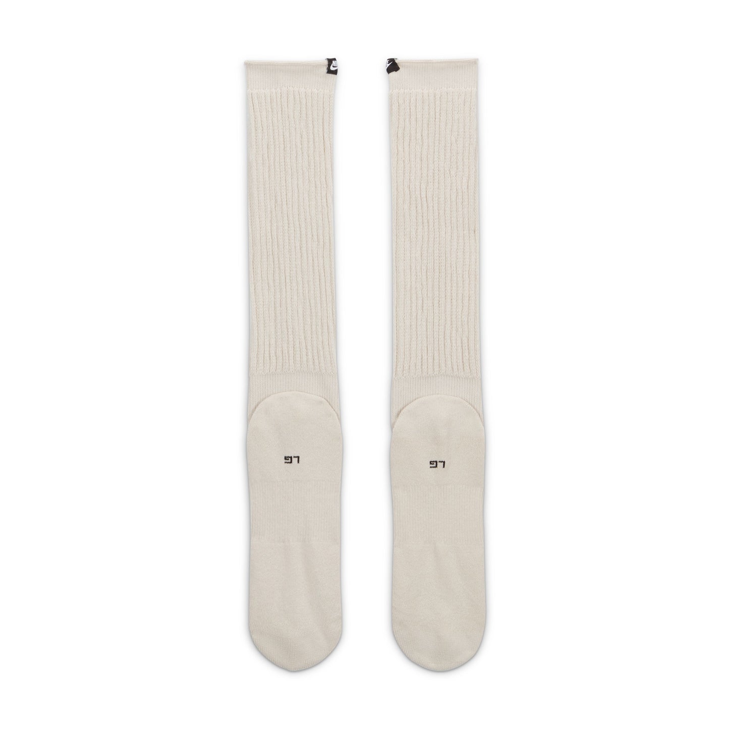Slouchy Cushioned Crew Socks - Light Bone