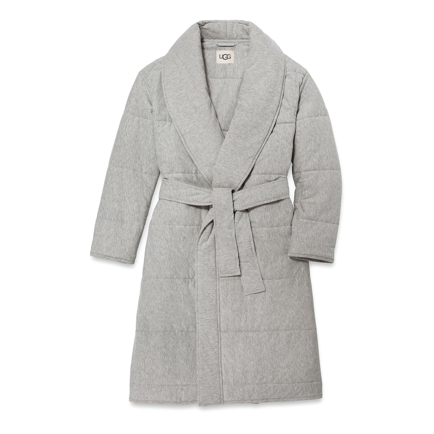 QUADE QUILTED ROBE - GREY HEATHER