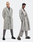 QUADE QUILTED ROBE - GREY HEATHER