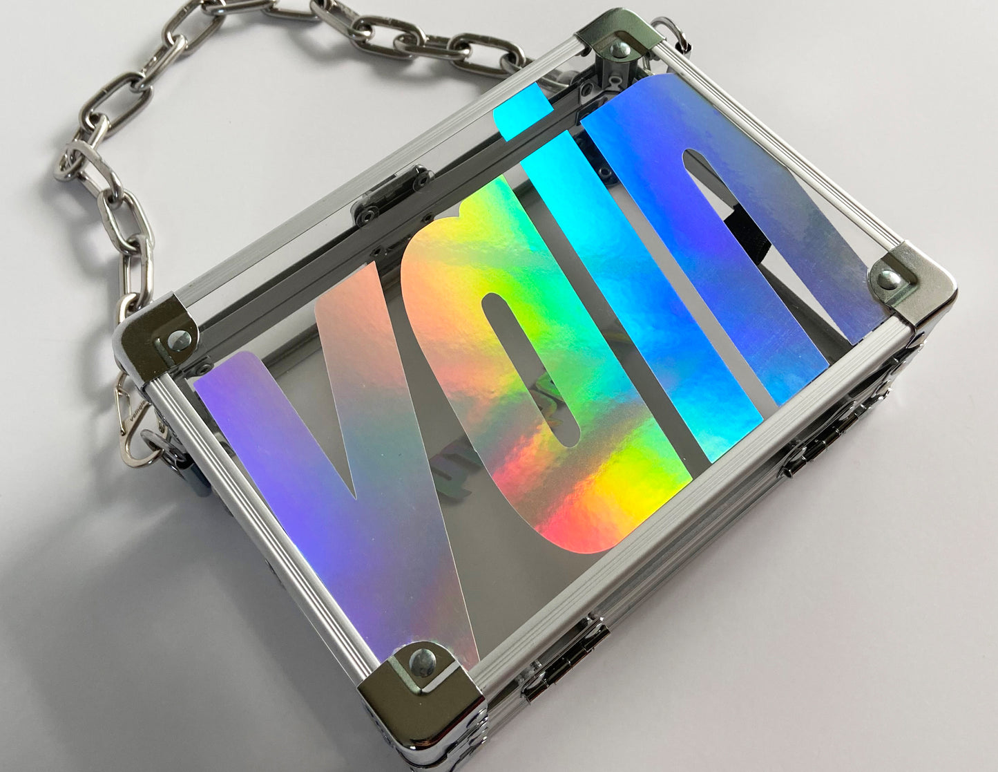 Iridescent Pocket Box Handbag-MAKEWAY