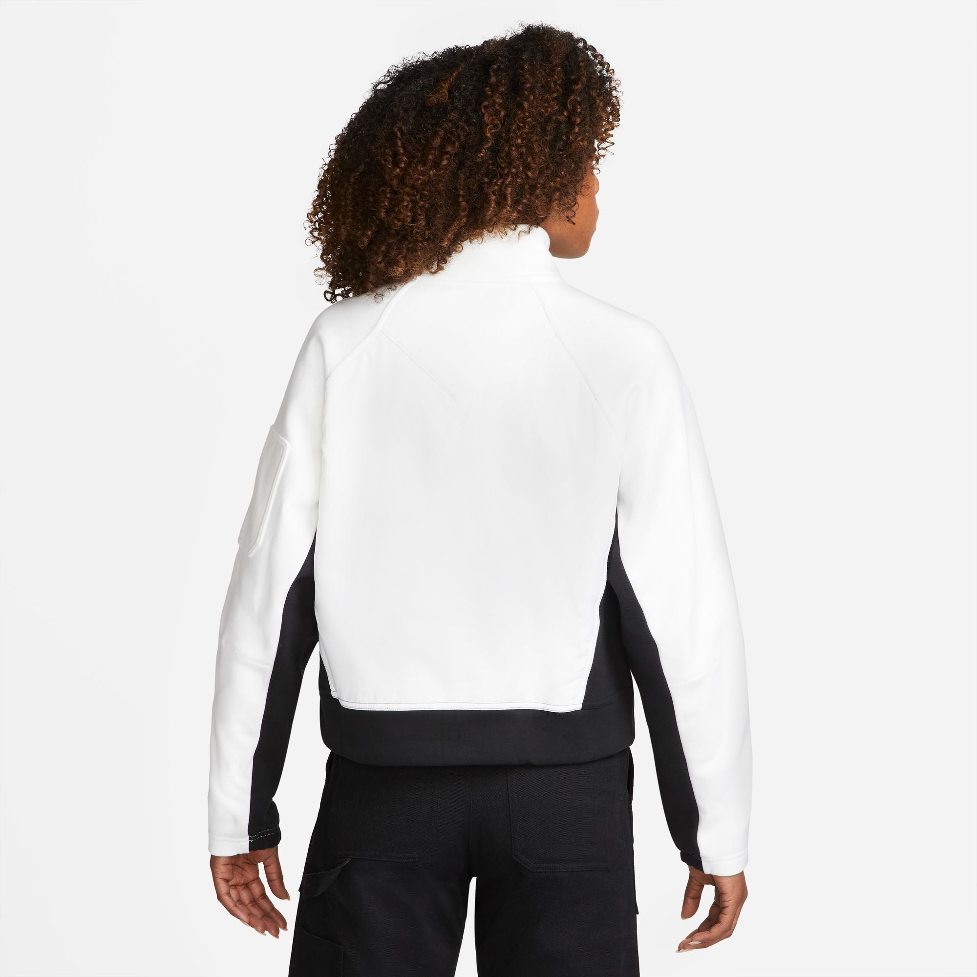 23 Engineered Fleece Long Sleeve Half-Zip Top - White