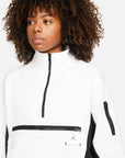 23 Engineered Fleece Long Sleeve Half-Zip Top - White