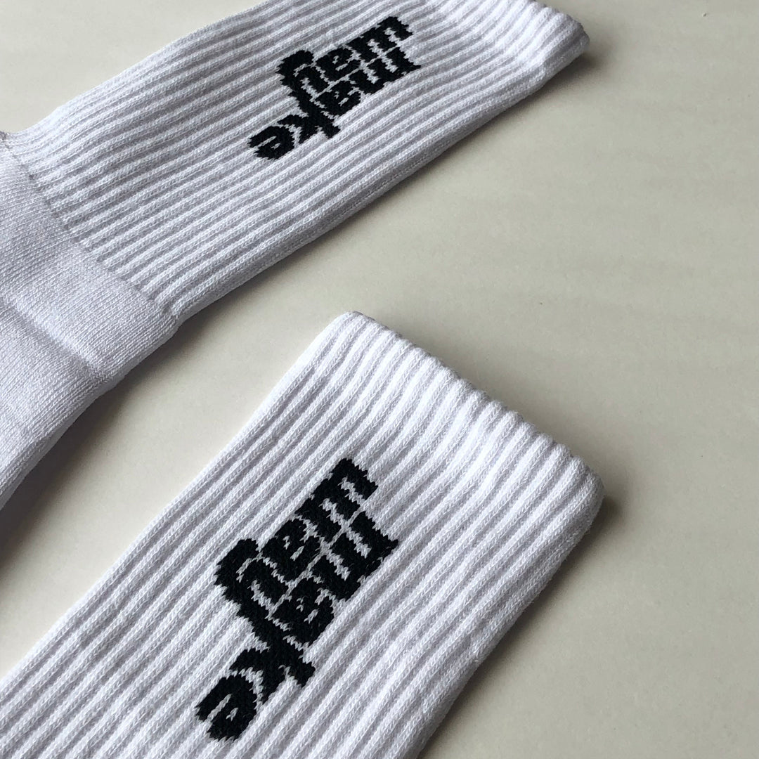 Makeway Crew Socks - White