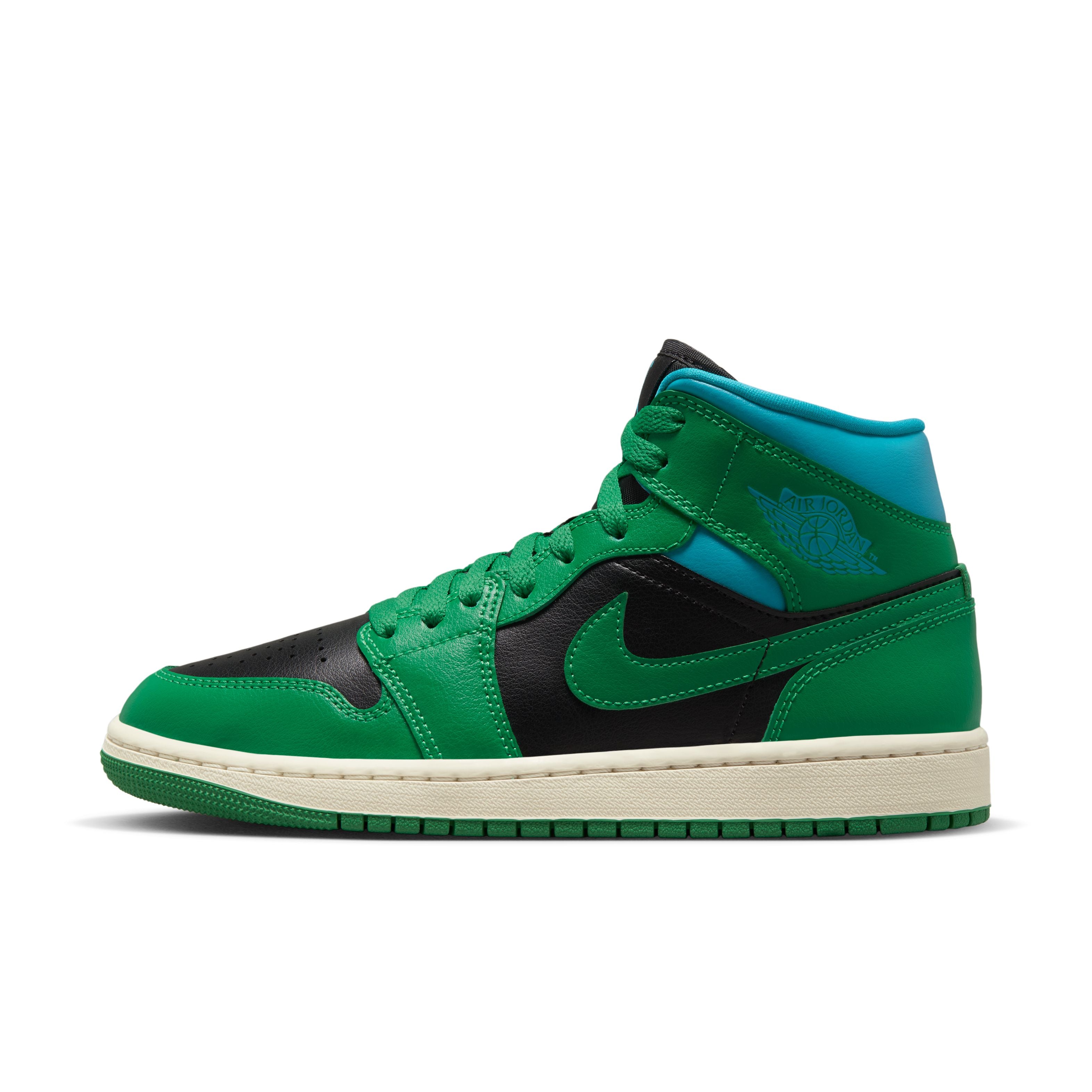 Jordan 1 Mid - &#39;Lucky Green&#39; - Black/Lucky Green/Aquatone/Sail