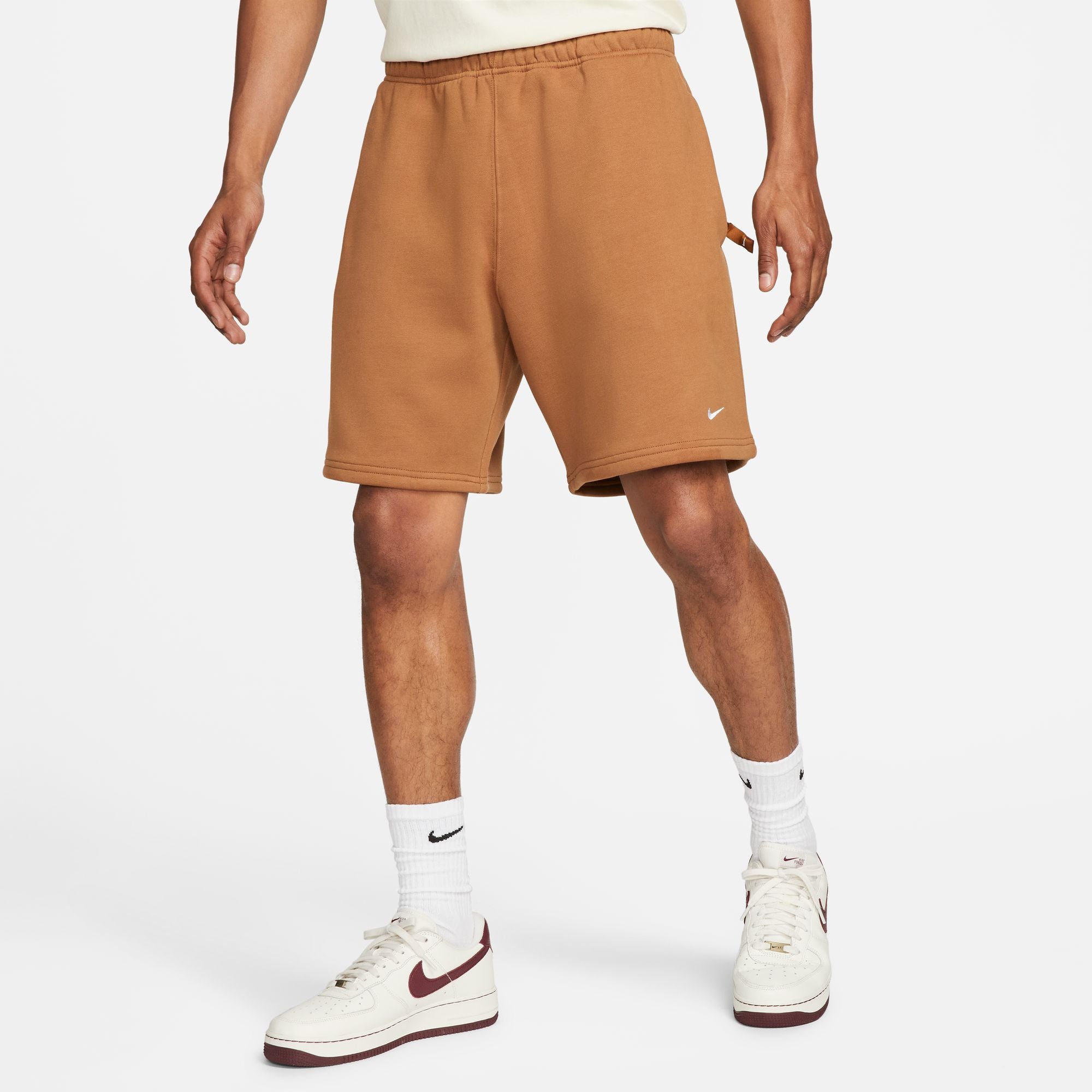 NRG Solo Swoosh Fleece Shorts - Brown