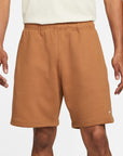 NRG Solo Swoosh Fleece Shorts - Brown