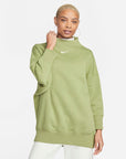 Oversize Fleece Mock-Neck 3/4 Sleeve Sweatshirt - Alligator/Sail